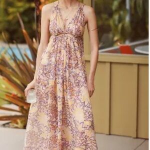 Anthropologie Cutout Maxi Dress Size L NWT